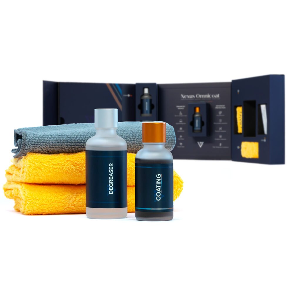 De hele Nexus Omnicoat kit met daarvoor een setje van Degreaser en Coating