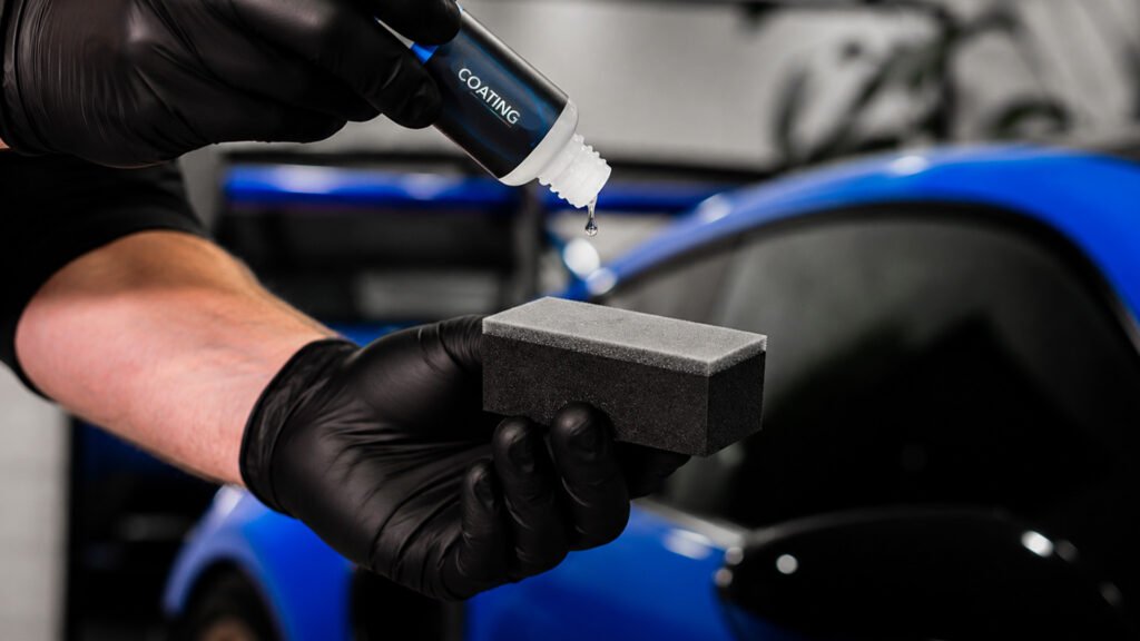 coating druppelt op een applicator block