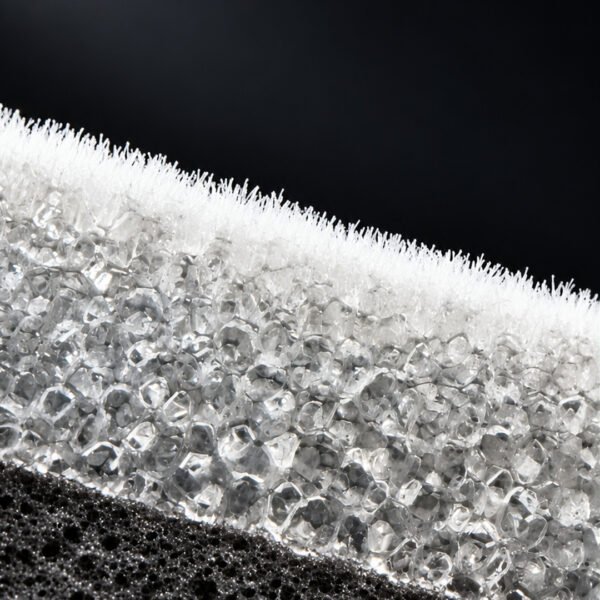 macro detail afbeelding van onze applicator block waarbij je duidelijk de 3 lagen ziet